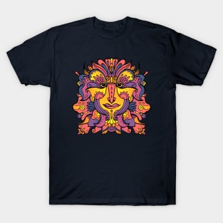 Flower spirit / Purple, orange, yellow pallete T-Shirt